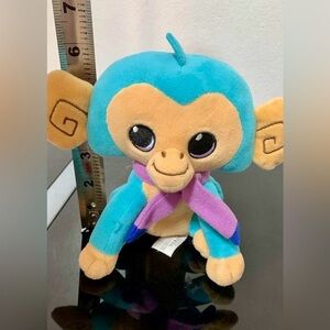 Plush Monkey Toy with Blue and Purple Accents